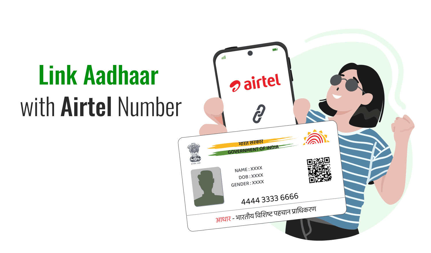 Link Aadhaar Card with Airtel Mobile Number online or Via OTP, IVR